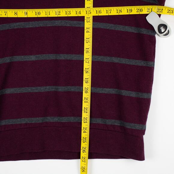 Polo Ralph Lauren 1/4 Zip Sweater Men's Medium Double Knit Jersey Maroon Gray - Picture 10 of 10